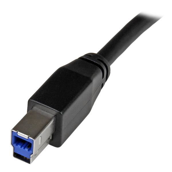 Kabllo USB 3.0 StarTech, 5m, USB-A në USB-B, e zezë