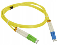 Kabllo patch fiber optike Alantec, SM LC/APC LC Duplex 9/125 G.657.A1, 3m, e verdhë