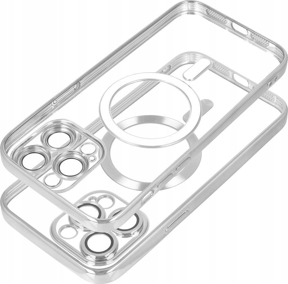 Kapak telefoni Electro Mag për Samsung S24 Plus, kompatibil me MagSafe, argjendtë