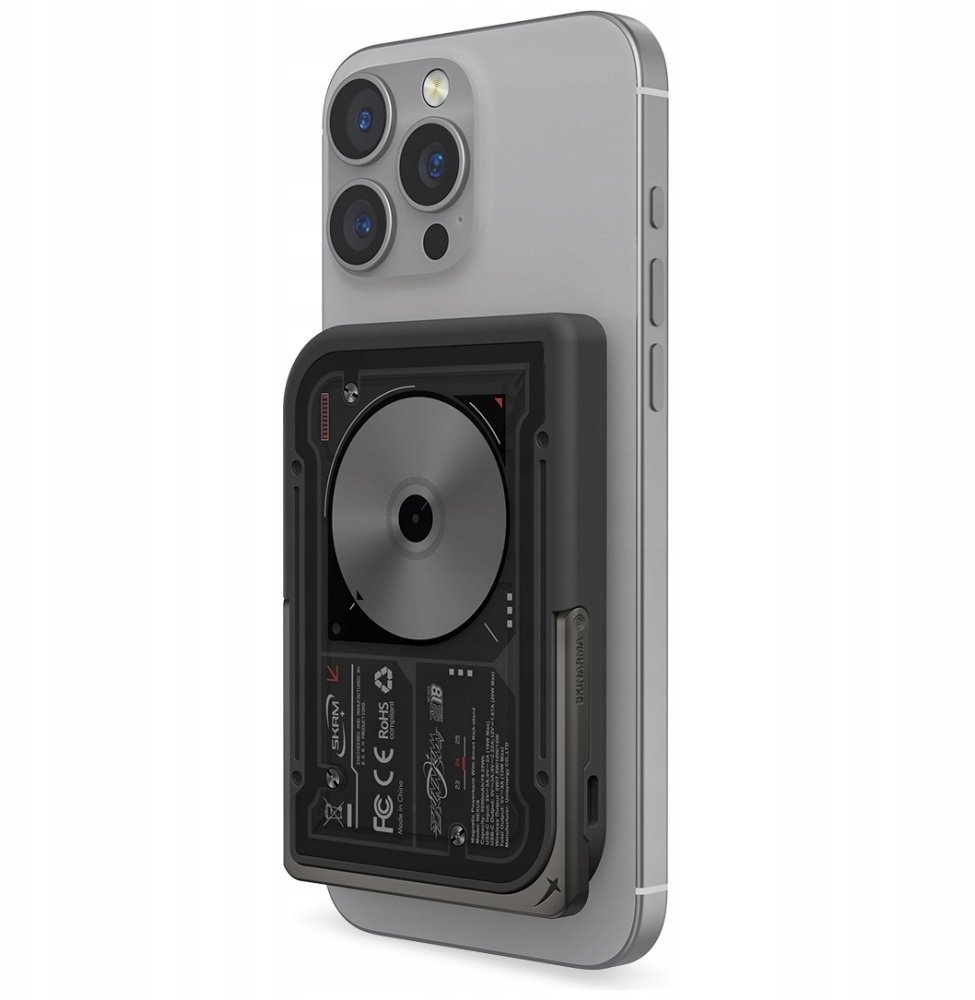 Powerbank magnetik SKINARMA NEXUS NOVA, 5000mAh, me këmbë mbajtëse, i zi