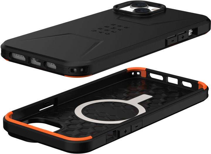 Mbulesa mbrojtëse UAG Civilian MagSafe për Apple iPhone 14 Plus, /e zezë