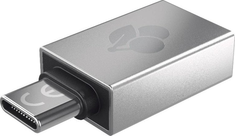 Adapter USB CHERRY USB A në USB C, trup alumini, gri