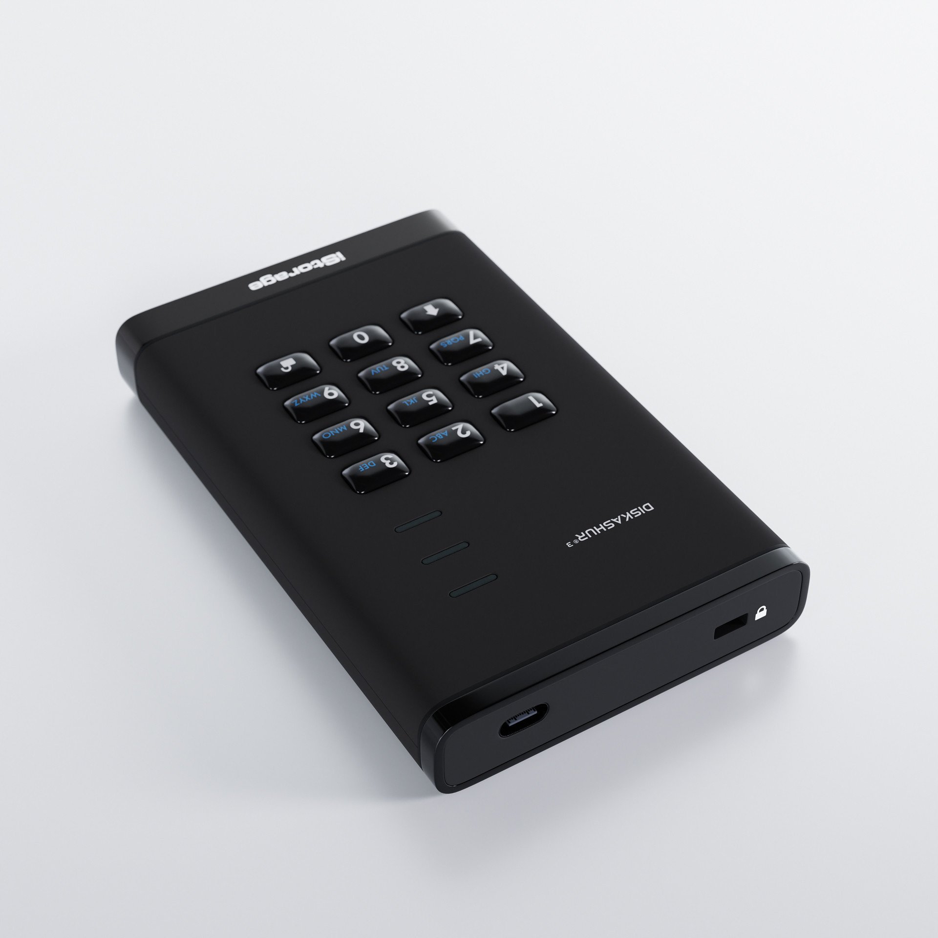 Hard disk i jashtëm iStorage DiskAshur, 2TB, USB, i zi