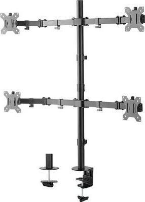 Mbajtëse tavoline për monitorë Neomounts FPMA-D550D4BLACK, për 4 monitorë 13"-27", e zezë