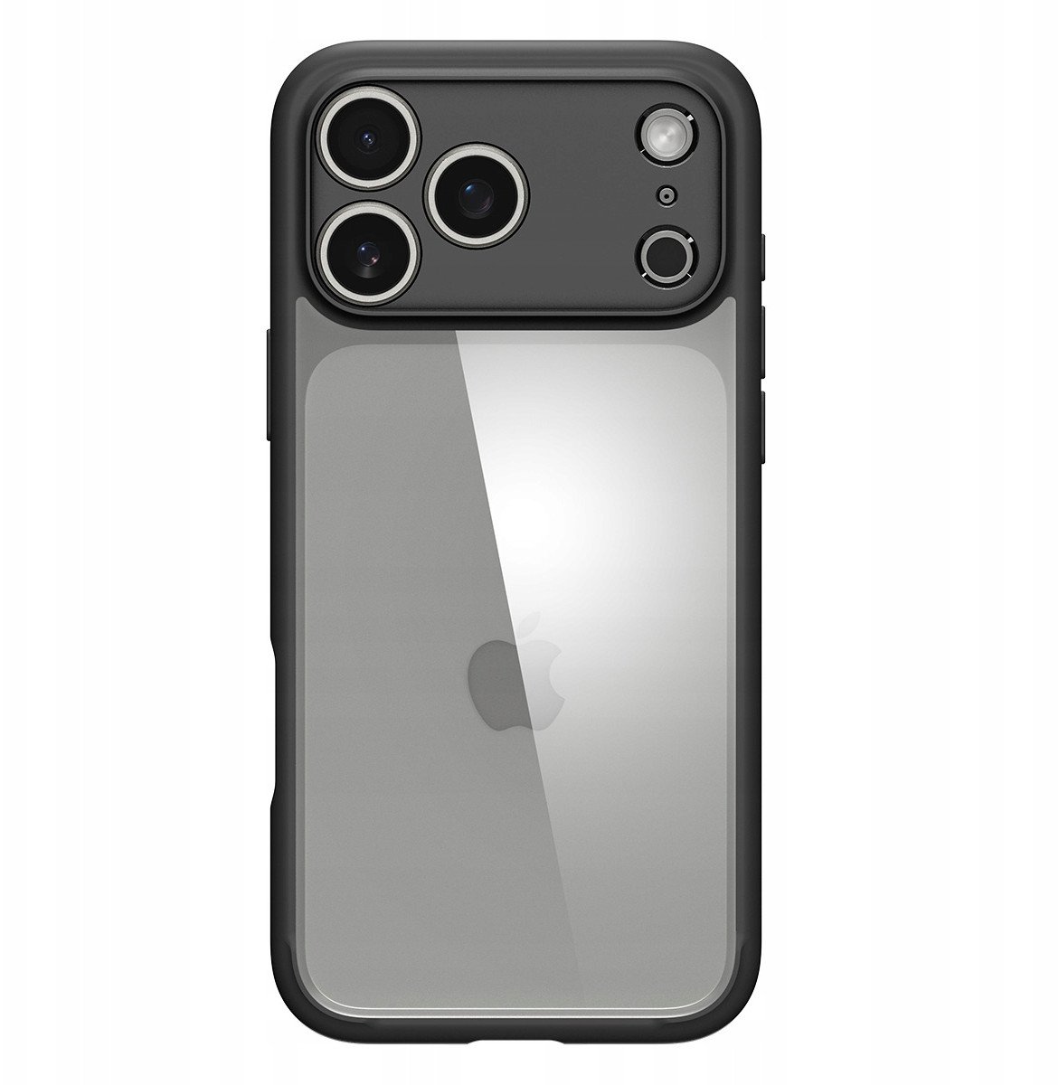 Mbulesë telefoni Spigen Ultra Hybrid për iPhone 17 Pro Max, transparente, kornizë e zezë