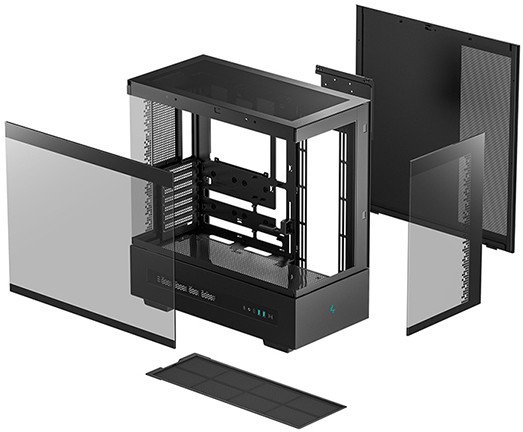 Kornizë kompjuteri DeepCool CH690 Digital, ATX Tower, ekran dixhital, e zezë
