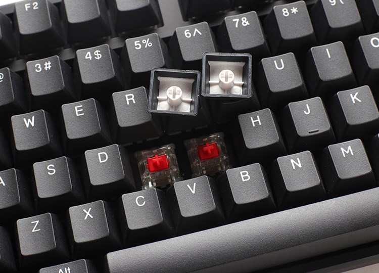 Tastierë lojërash Ducky Origin, Cherry MX-Speed-Silver, GER, e zezë