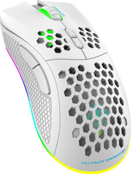 Maus gaming Deltaco WM80 GAM-120-W, pa tela, ultra i lehtë, i bardhë