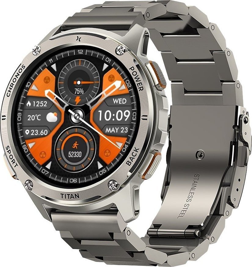 Ora inteligjente Maxcom FW110 Titan Chronos, 1.43", AMOLED, argjendtë