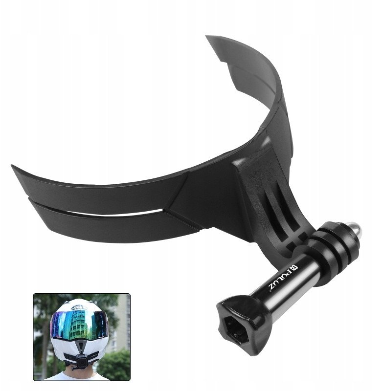 Mbajtëse helmete për kamerë Puluz PU847B, montim GoPro, ABS fleksibël, e zezë