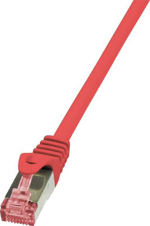 Kabllo patchcord LogiLink Cat.6, S/FTP, 2m, e kuqe