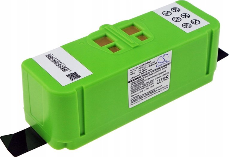 Bateri Li ion për robot fshesë IRobot Roomba 614 615, 14.4V, 5200mAh, e gjelbër