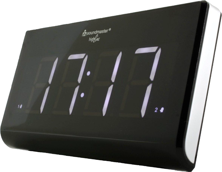 Radio orë Soundmaster UR8400, ekran digjital, FM, e zezë