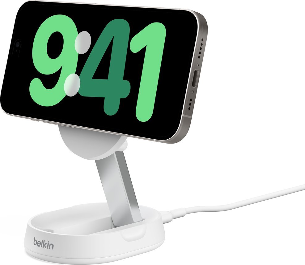 Karikues wireless Belkin BoostCharge Qi2 WIA008btWH, 1x USB C, i bardhë
