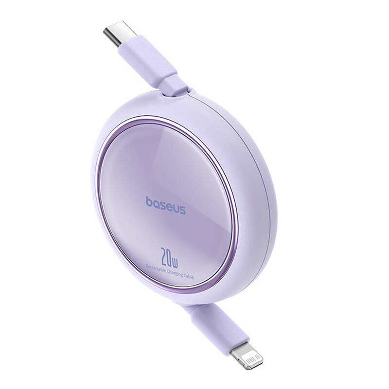 Kabllo karikimi Baseus Free2Pull, USB C në Lightning, 20W, 1m, vjollcë