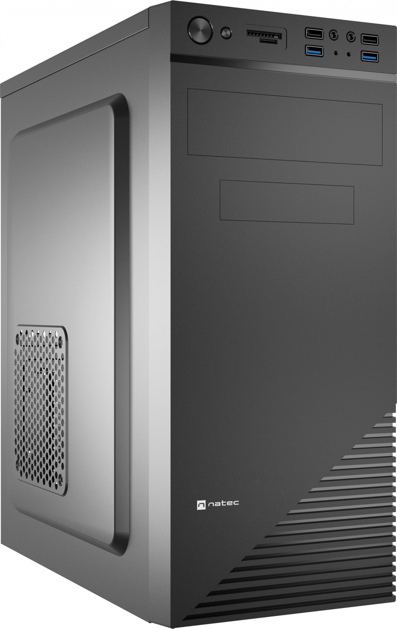 Kuti kompjuteri Natec Cabassu G2 NPC-2024, midi tower, USB 3.0, e zezë