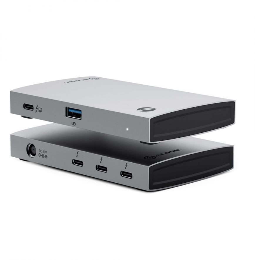 Hub Thunderbolt ALOGIC TB4H3TB, 40Gbps, 60W Power Delivery, i zi gri