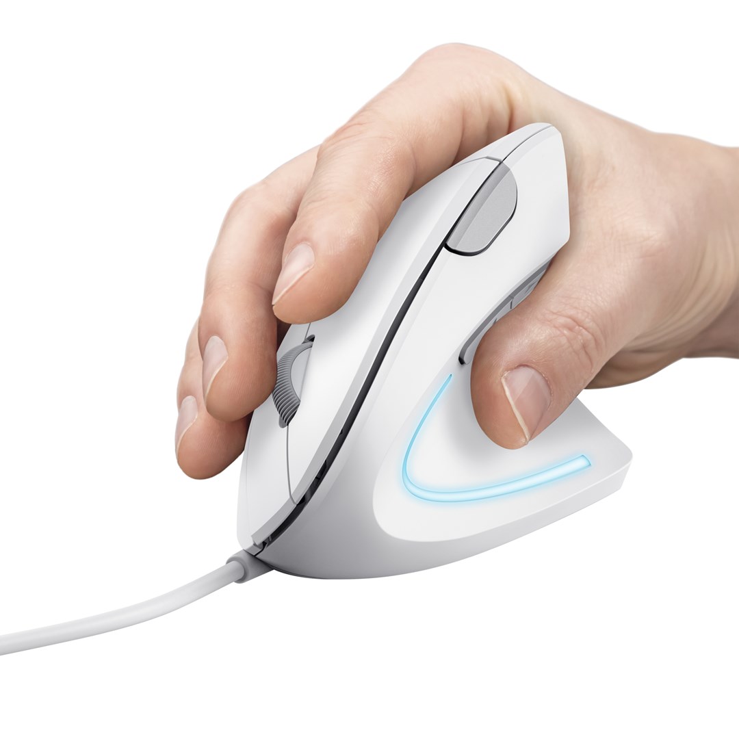 Maus Trust Verto, USB Type-A, i bardhë