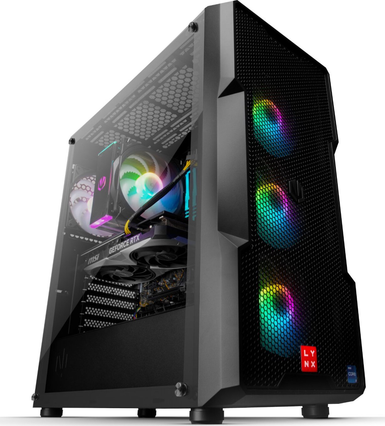 Kompjuter gaming Lynx Gamer 2024, Intel Core i5, RTX 4060 8GB, 16GB RAM, 1TB SSD, i zi