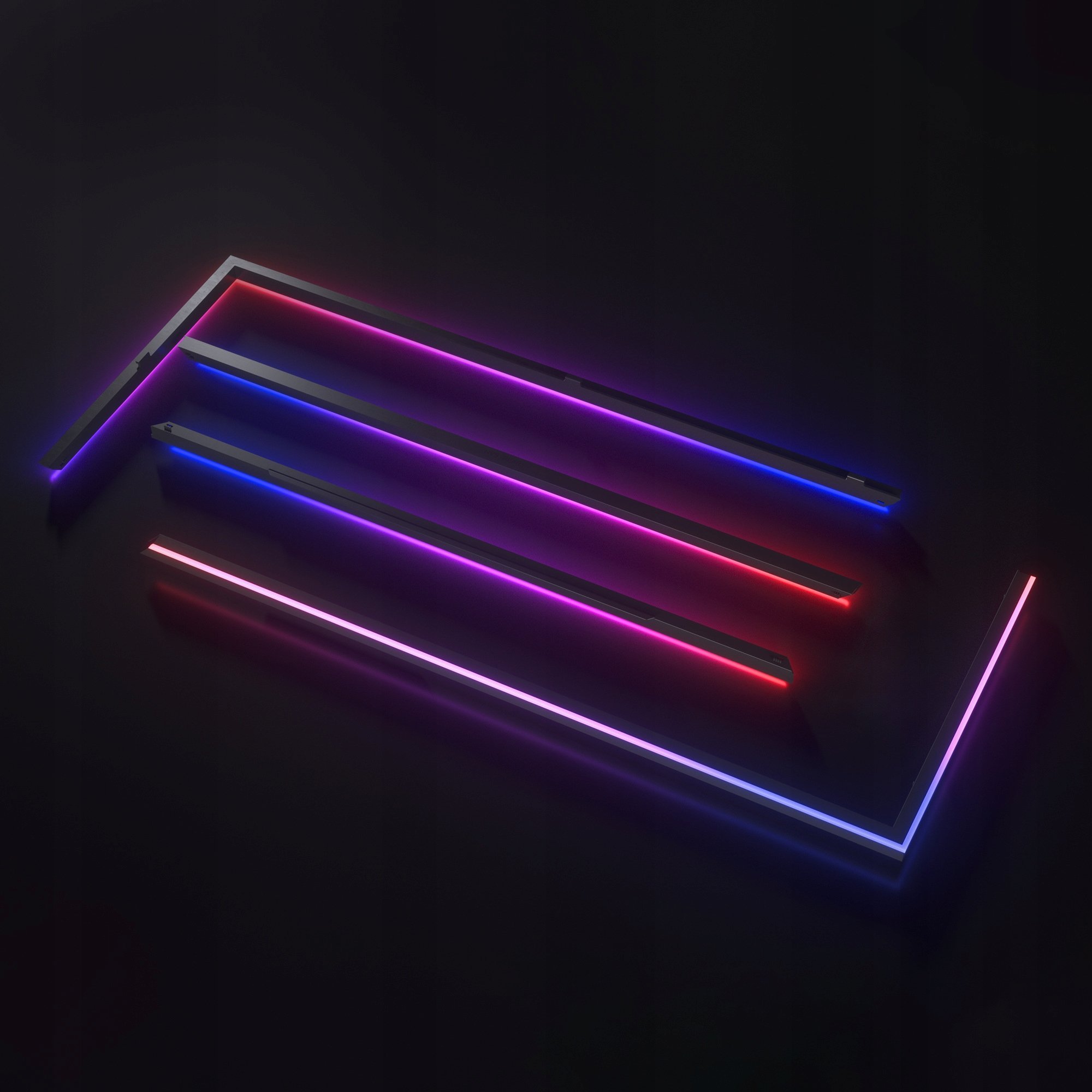 Set ndriçimi DRGB Phanteks NV9 Premium, 4 module LED D A RGB, për kornizën e jashtme NV9, i zi