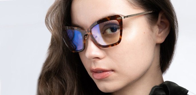 Syze kompjuteri Gunnar Anna, gaming, lente të qarta, kafe Tortoiseshell