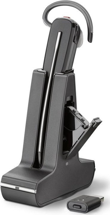 Слушалки без кабел Poly D400 UC D2, DECT, со USB донгл, црна боја