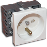 Prizë elektrike Alan PZ01B, 45x45 mm, 16A 230V, e bardhë