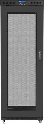 Мрежен кабинет Lanberg Standing Cabinet 19" 27U, 800 kg, со вентилатори, црн