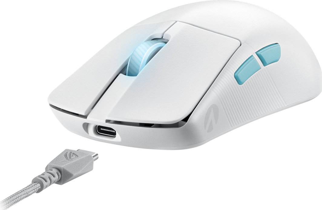 Maus Asus ROG Harpe Ace Aim Lab Edition, 36000DPI, i bardhë