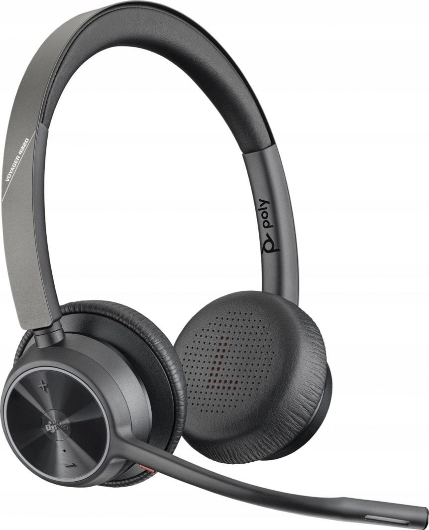 Kufje pa tela Poly Voyager 4320, Bluetooth, me mikrofon, të zeza