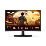 Monitor gaming AOC G4 C24G42E, 23.6", Full HD, 180Hz, i zi e kuqe