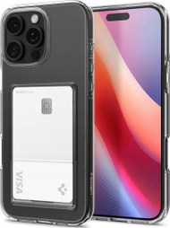 Mbulesë telefoni Spigen Crystal Slot për iPhone 16 Pro Max, me xhep karte, transparente