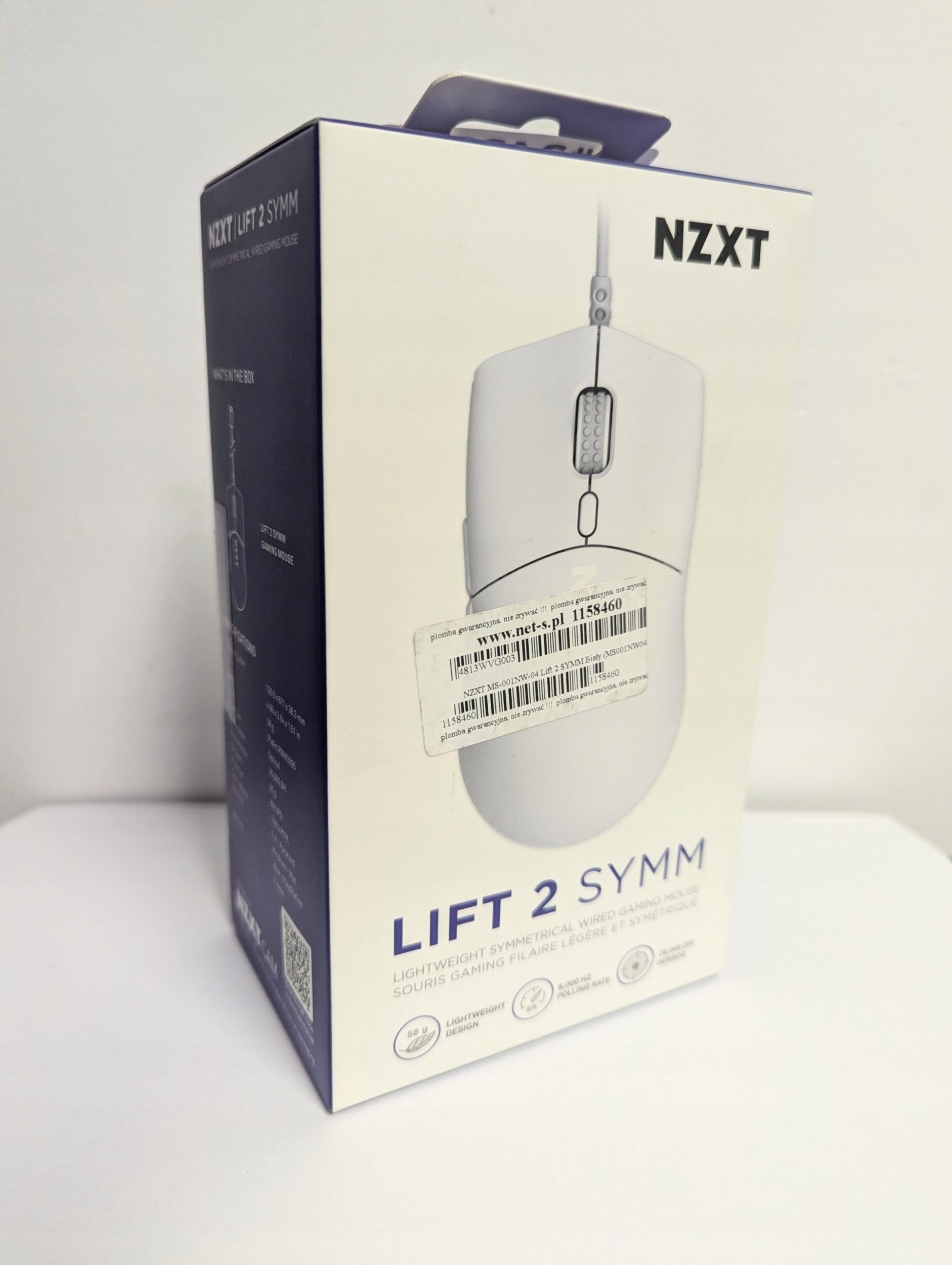 Maus gaming NZXT Lift 2 Symm, 26000 DPI, me kabllo USB, i zi