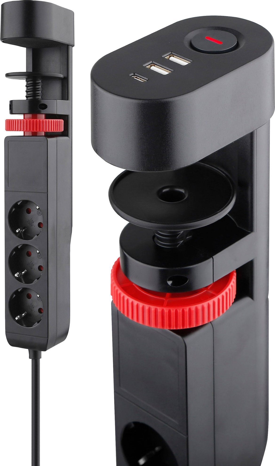 Shtepshtrirës REV 0015728512, 3 porta, 3x USB, 3m, i bardhë