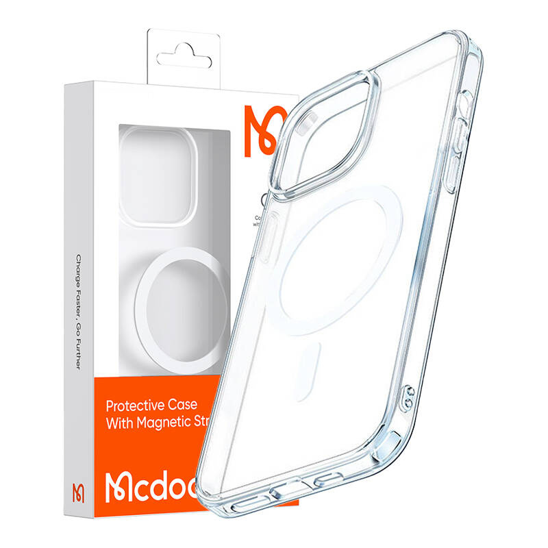 Kuti magnetike transparente Mcdodo PC-1890, për iPhone 12 12 Pro, MagSafe, transparente