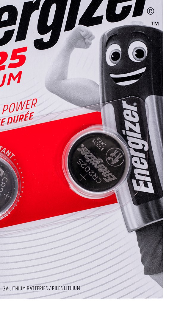 Bateri monedhë Energizer CR2025, litium 3V, 163mAh, paketim 2 copë