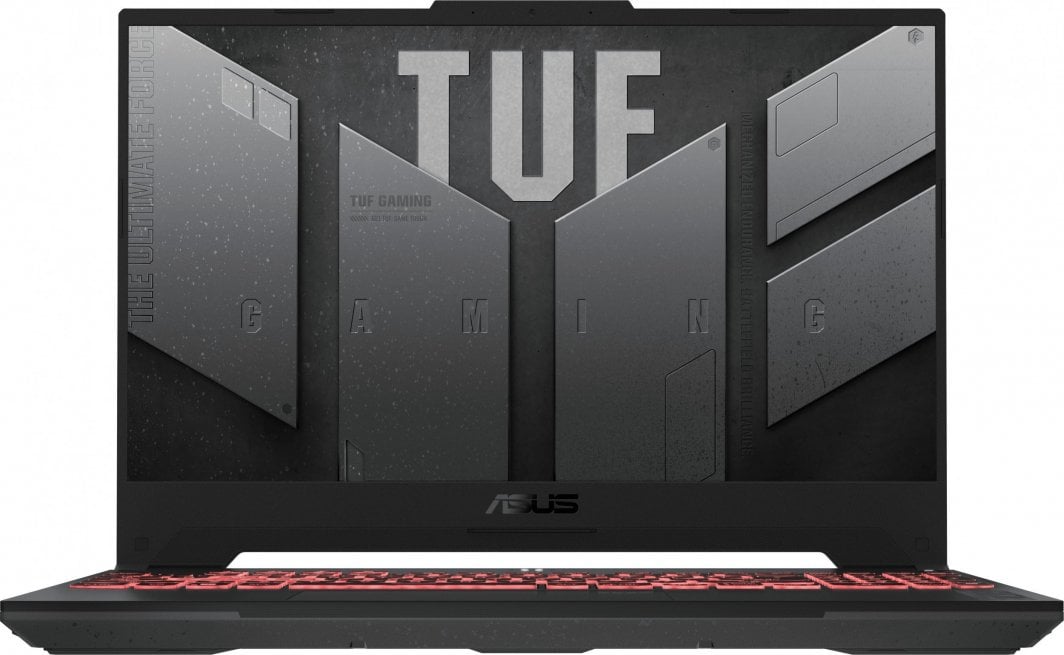 Laptop ASUS TUF Gaming A15, 15.6" 144 Hz, AMD Ryzen 7 7735HS, 16 GB RAM, 512 GB SSD, NVIDIA GeForce RTX 4050, i zi dhe i hirtë