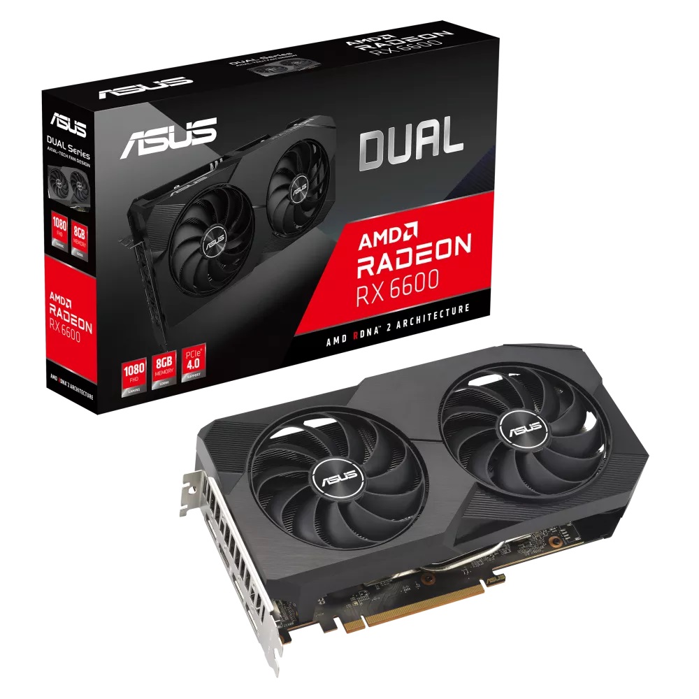 Kartelë grafike ASUS Dual Radeon RX 6600 V2, 8GB, GDDR6