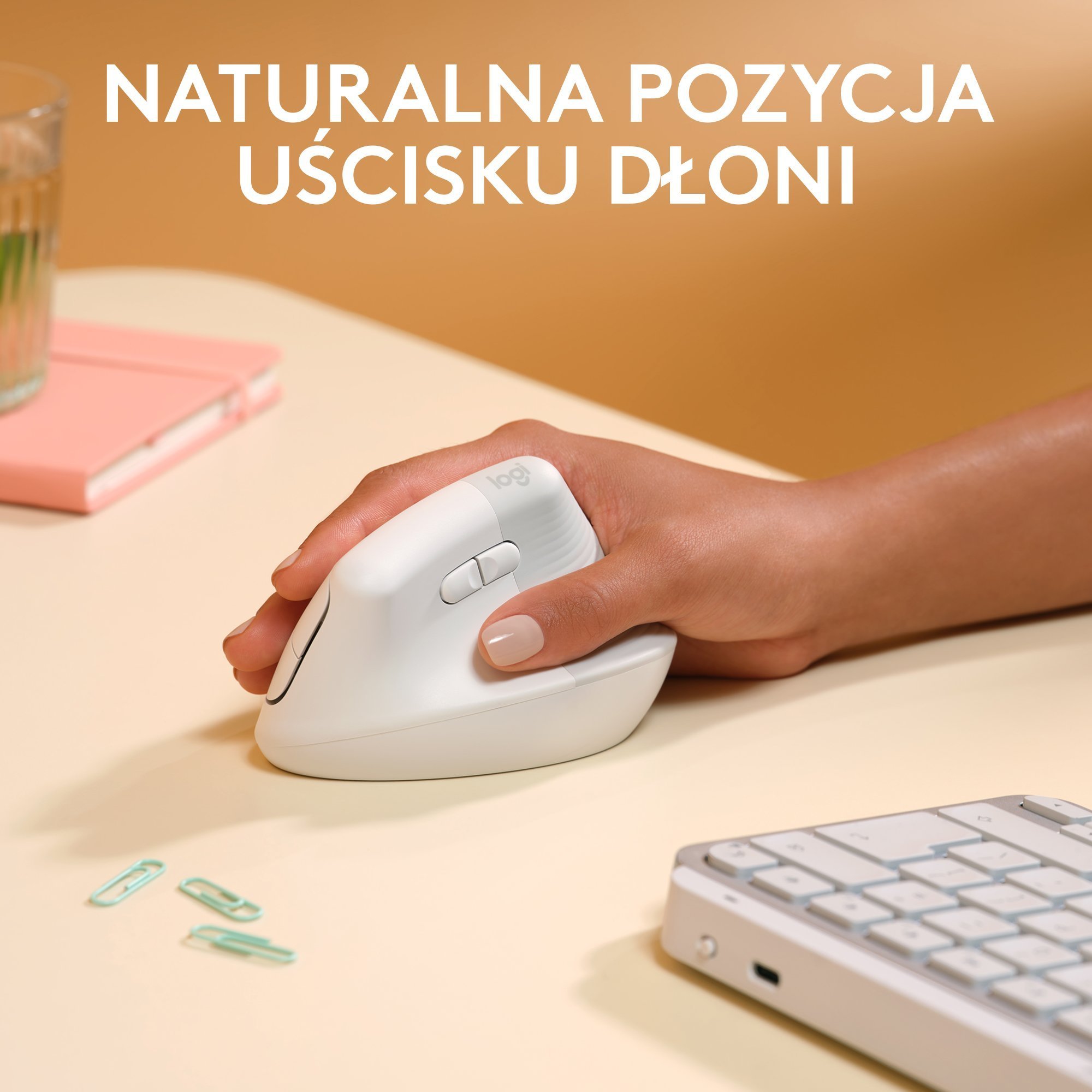 Set tastierë dhe maus Logitech Lift for Mac dhe Ergo K860, wireless, ergonomik, gri