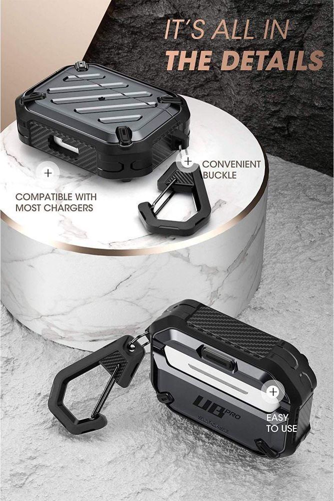 Kuti mbrojtëse Supcase Unicorn Beetle Pro për AirPods Pro, e zezë