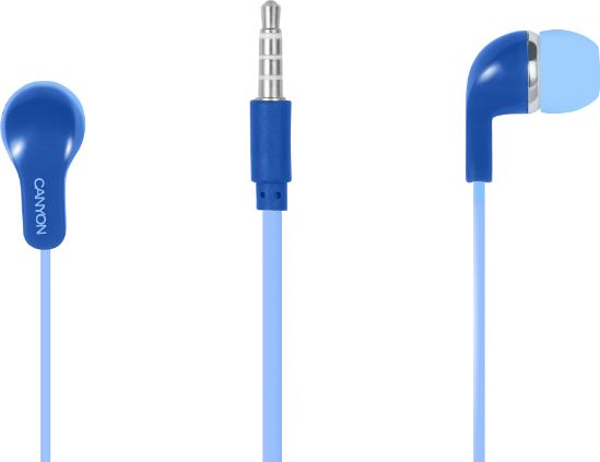 Kufje in ear Canyon CNS CEPM02BL, me mikrofon, me kabllo 1.2m, blu