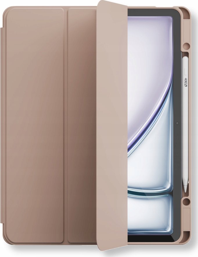 Заштитна футрола за таблет NEXT ONE Rollcase за iPad Air M2 13\", со држач за Apple Pencil, со потпирач, розова