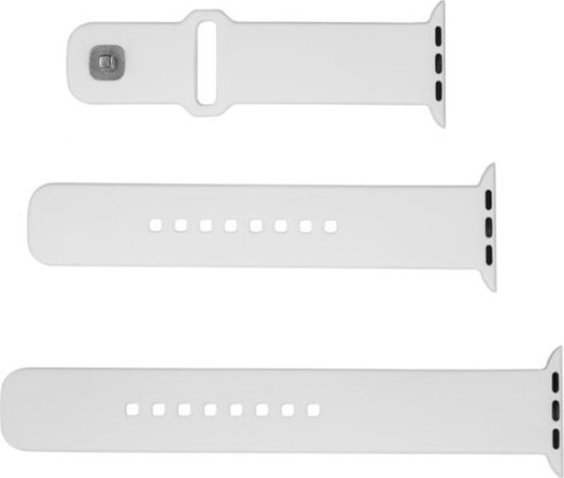 Силиконска спортска лента FIXED за Apple Watch Ultra 49mm, бела
