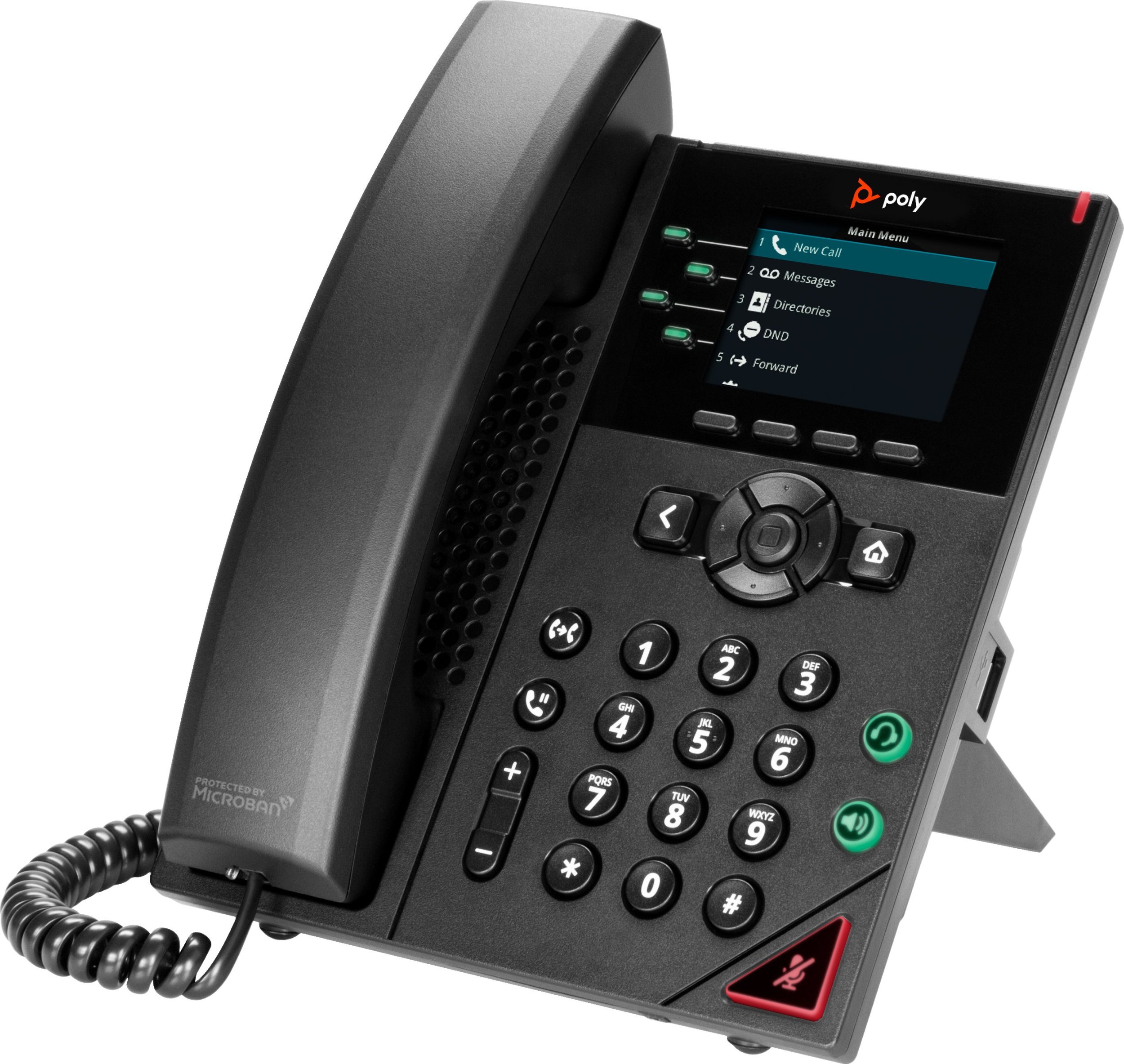 Telefoni IP HP VVX 250, 4 linja, zë HD, i zi