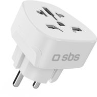Adapter udhëtimi SBS Travel Adapter, prizë Schuko, 100–250V 10A, i bardhë