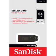 SanDisk Ultra USB 3.0 Flash Drive 64GB 130MB/s