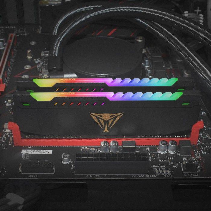Memorie Patriot Viper Steel RGB, DDR4, 64 GB, 3200 MHz, CL18, PVSR464G320C8K