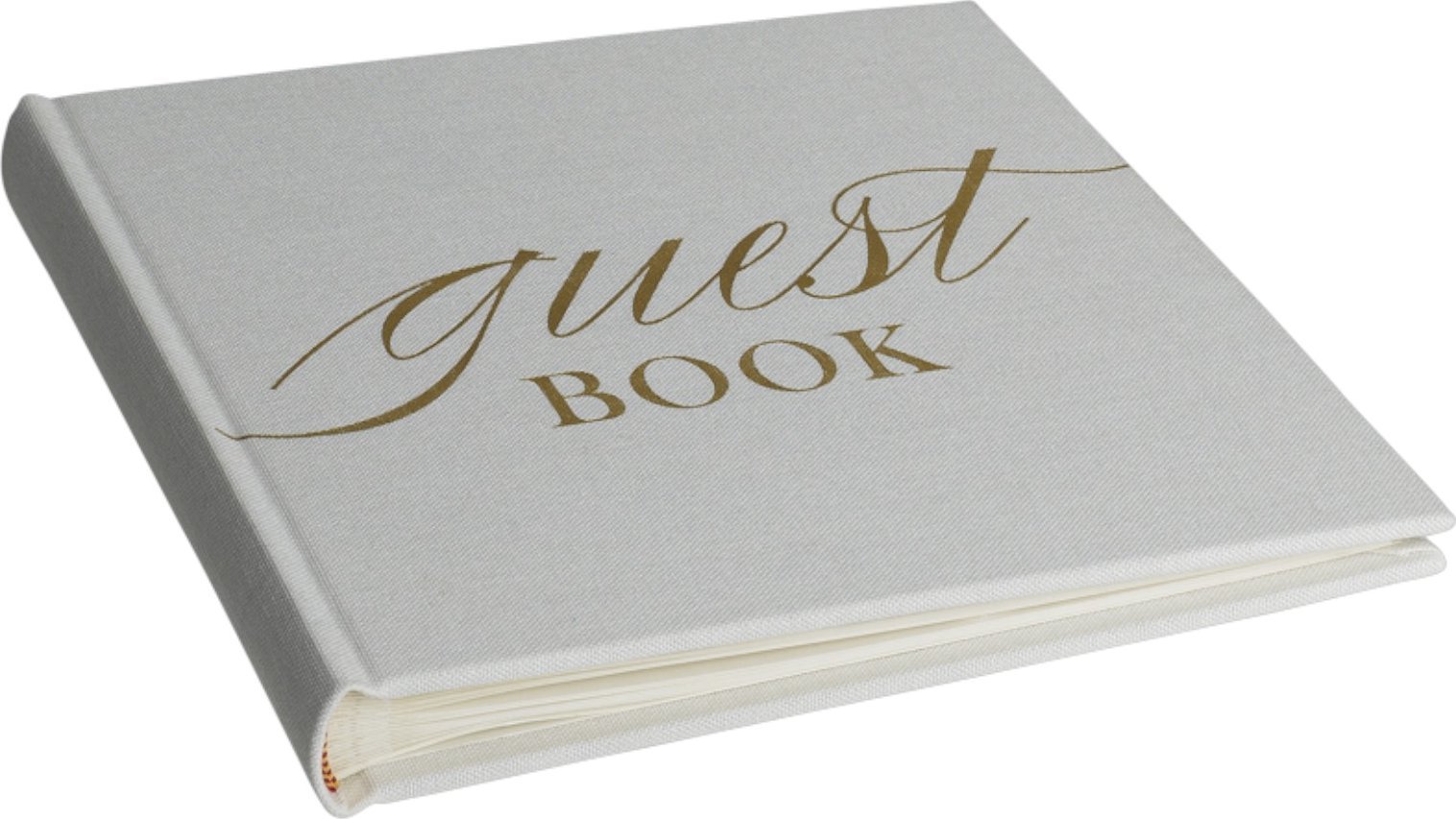 Album mysafirësh Base Line Canvas, 20x20 cm, 40 faqe, i bardhë