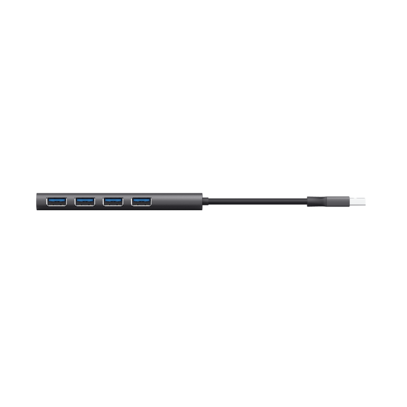 Hub USB Trust Halyx, 4 porta USB A, USB 3.2 Gen 1, i zi gri