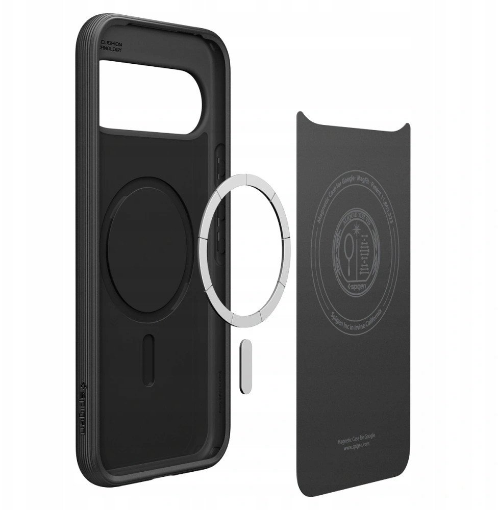 Mbrojtëse telefoni Spigen Caseology Parallax MagSafe, për Google Pixel 10, Matte Black, e zezë mat